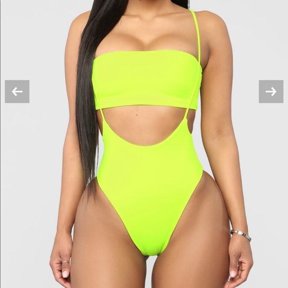 Fashion Nova Other - Fashion Nova Unforgettable Overall Neon Swimsuit